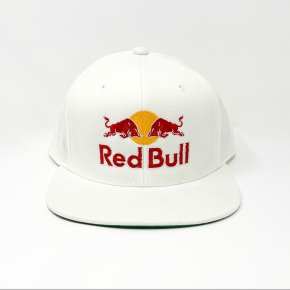 Red Bull Snapback hat Adjustable White Redbull - Picture 1 of 2